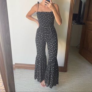 Black floral jumpsuit